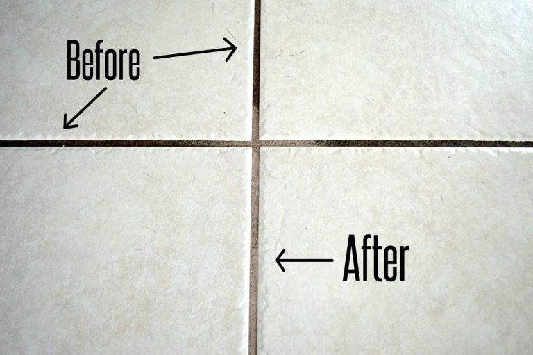 Guaranteed Diy Solution To Clean Dirty Tile Grout Before And After 1